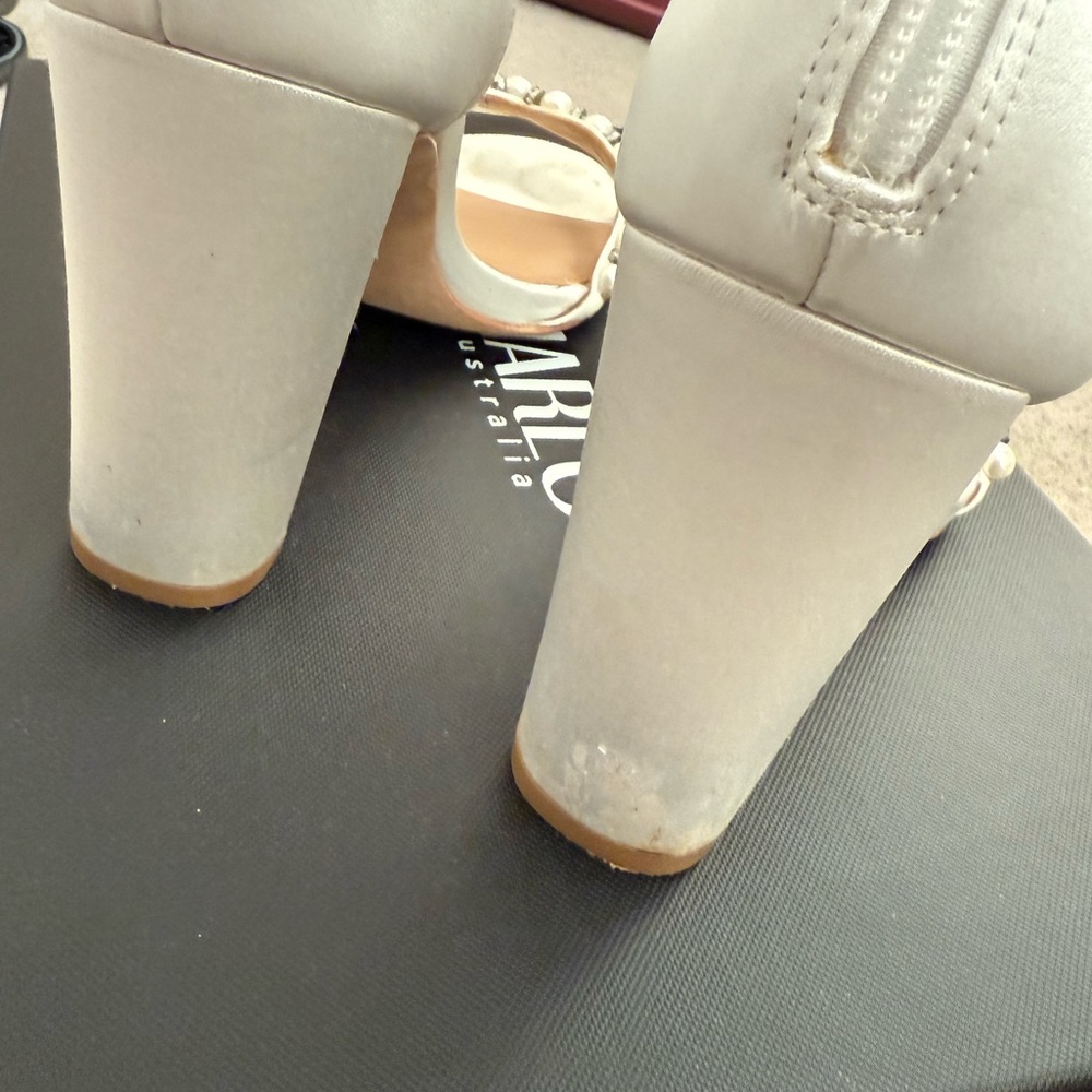 LOW PRICE Harlo Australia ALEXANDRA PEARL BLOCK HEELS - 7.5 - Picture 6 of 7